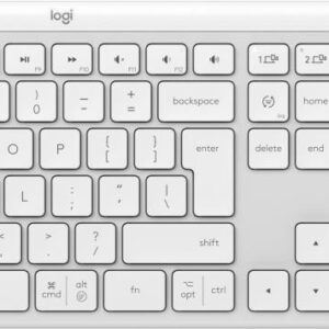 Logitech Signature Slim Combo MK950 - Tastatur-und-Maus-Set - 100% full size - kabellos - Bluetooth 5,1 LE - QWERTY - US International - Off-White (920-012491)