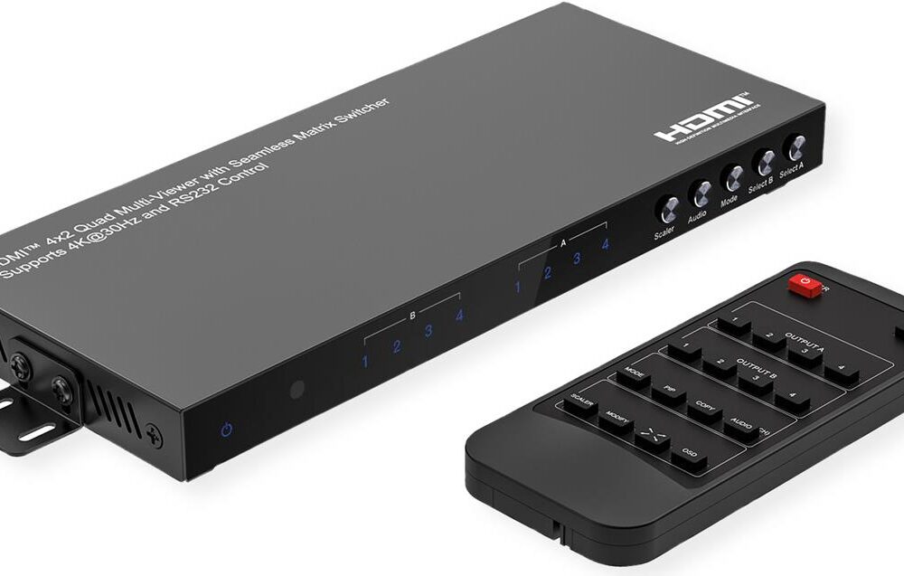 VALUE HDMI Matrix 4K30Hz 4 x 2 QUAD Multi-Viewer (14.99.3592)