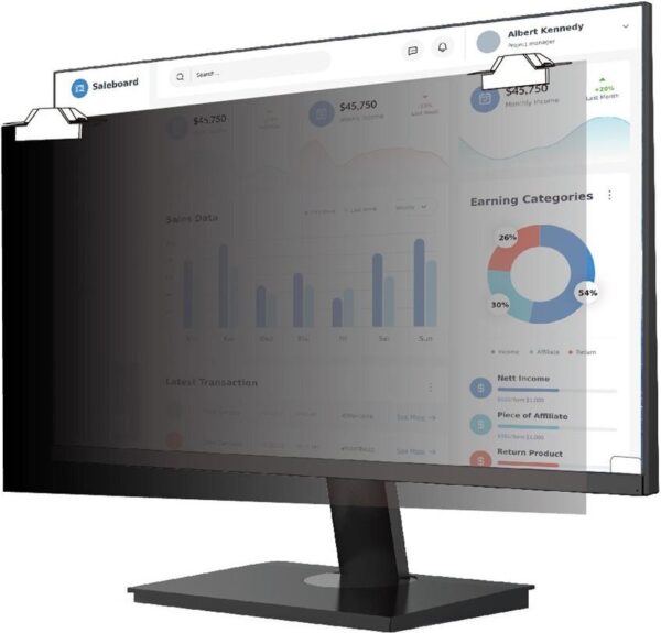 V7 SECUREVUE 24.0 IN PRIVACY FLTR 16:10 MAGNETIC ATTACH FOR MONITORS (PS240WAM)