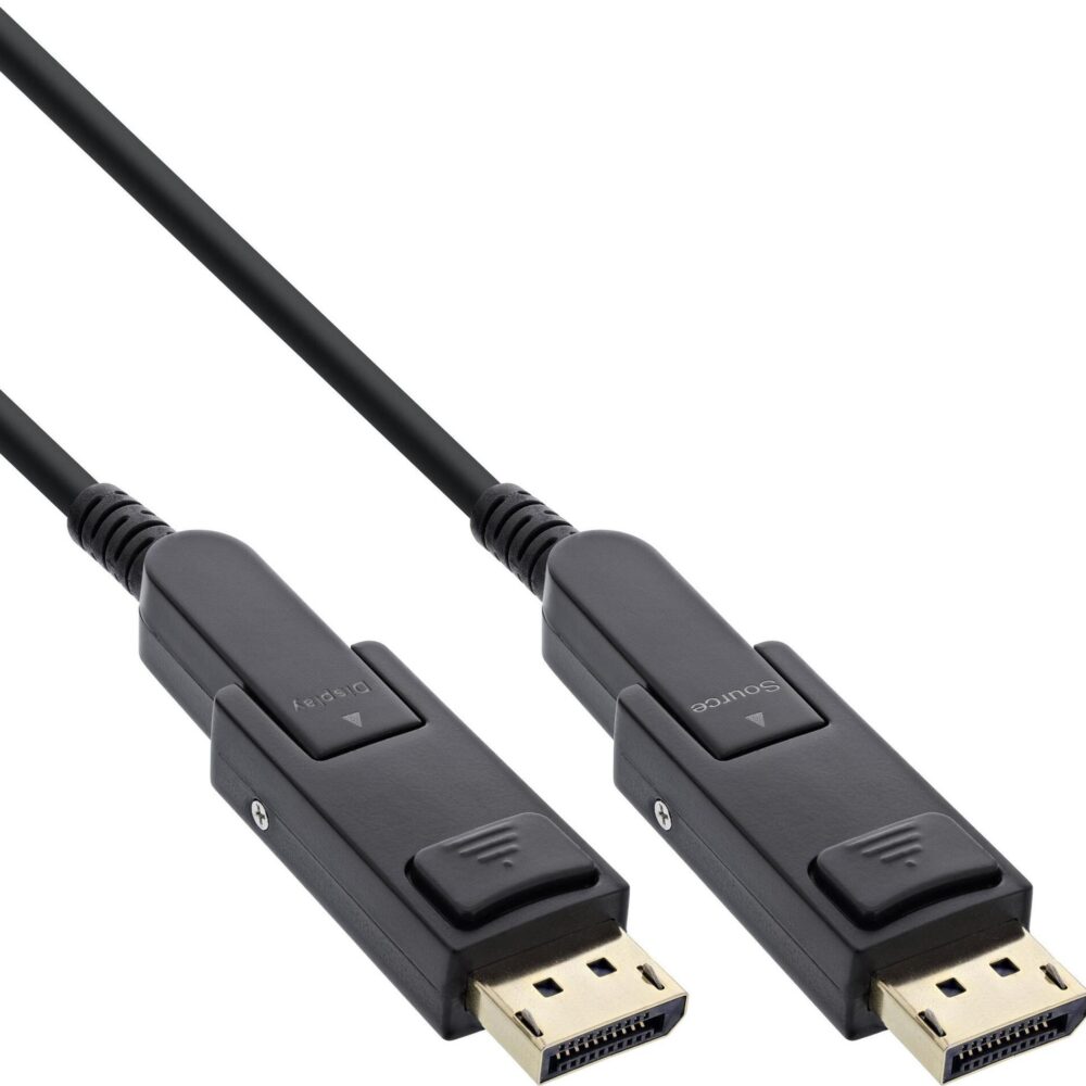 InLine DisplayPort 1.4 AOC Kabel - 8K4K - DisplayPort Stecker abnehmbar - 25m (17225O)