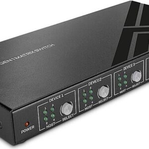 Lindy 4x4 USB 3.2 Gen 1 Matrix Switch over IP (43406)