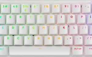Logitech G PRO X 60 - Tastatur - Gaming - 60% - TKL - Hintergrundbeleuchtung - kabellos - 2,4 GHz, Bluetooth - QWERTY - US International - Tastenschalter: Tactile - weiß (920-011930)