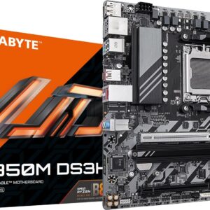 GIGABYTE B850M DS3H Motherboard - AMD Ryzen 9000 Series CPUs, 16+2+2 Phasen Digital VRM, bis zu 8200MHz DDR5 (OC), 1xPCIe 5.0 + 1xPCIe 4.0 M.2, 2.5 LAN, USB 3.2 Gen 2 (B850M DS3H)