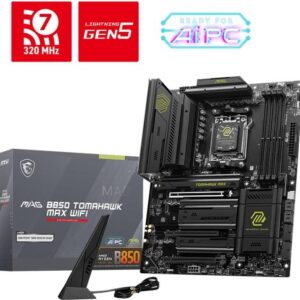 MSI MAG B850 Tomahawk Max WiFi Mainboard, Sockel AM5, AMD B850, ATX, DDR5 (7E62-002R)