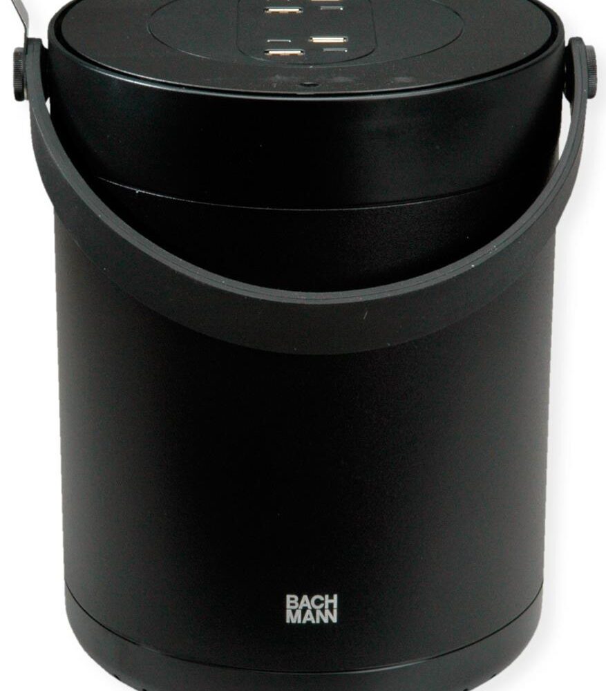 BACHMANN MOV:E POWER UNIT 4x Charger USB-A/C, 220W, mit Security Lock Adapter, schwarz (BM0011024)