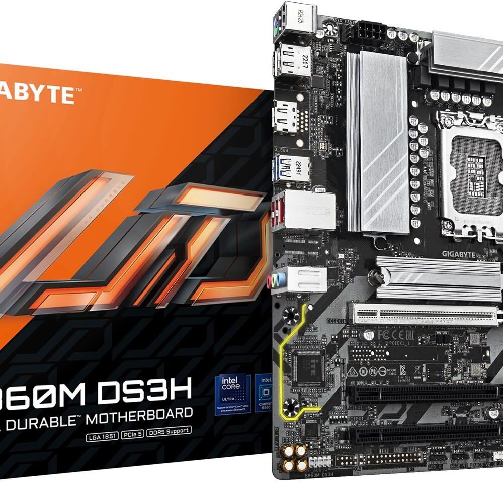 Gigabyte MB GBT Intel 1851 B860M DS3H - Micro/Mini/Flex-ATX - USB 3.2 (B860M DS3H)