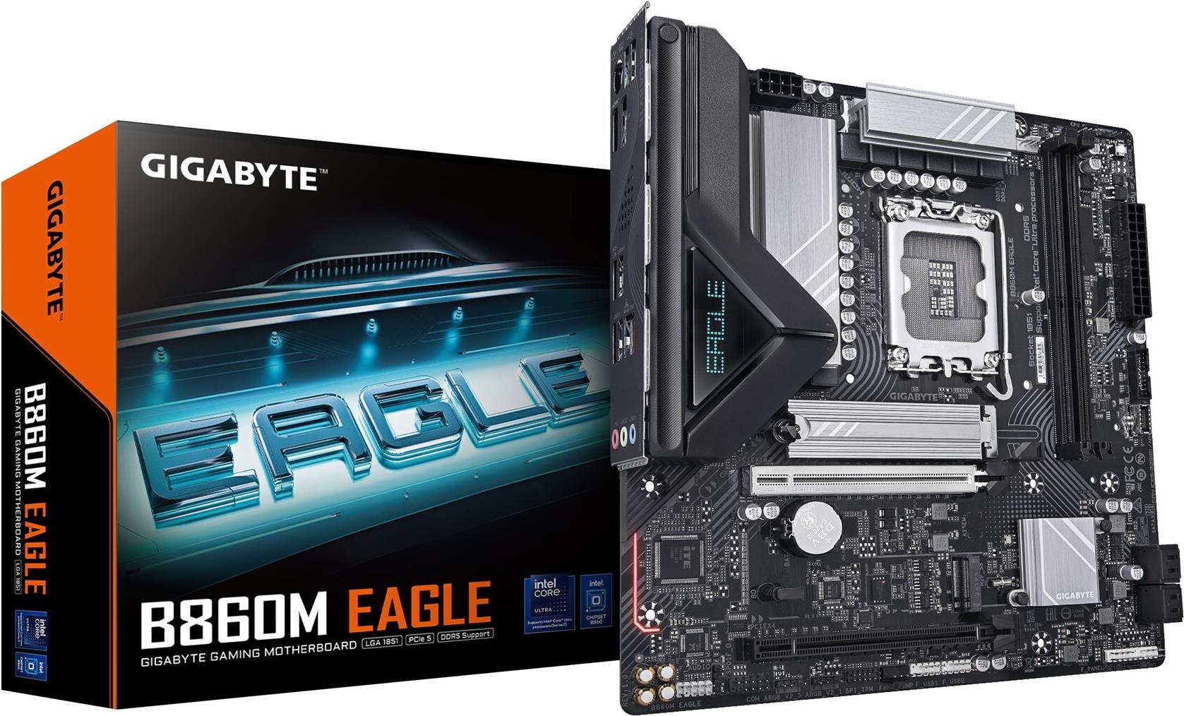 Gigabyte MB GBT Intel 1851 B860M EAGLE - Micro/Mini/Flex-ATX - USB 3.2 (B860M EAGLE)