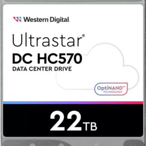 WD Ultrastar DC HC570 - Festplatte - verschlüsselt - 22TB - intern - 3,5" (8,9 cm) - SAS 12Gb/s - 7200 rpm - Puffer: 512MB - Self-Encrypting Drive (SED) (0F48051)