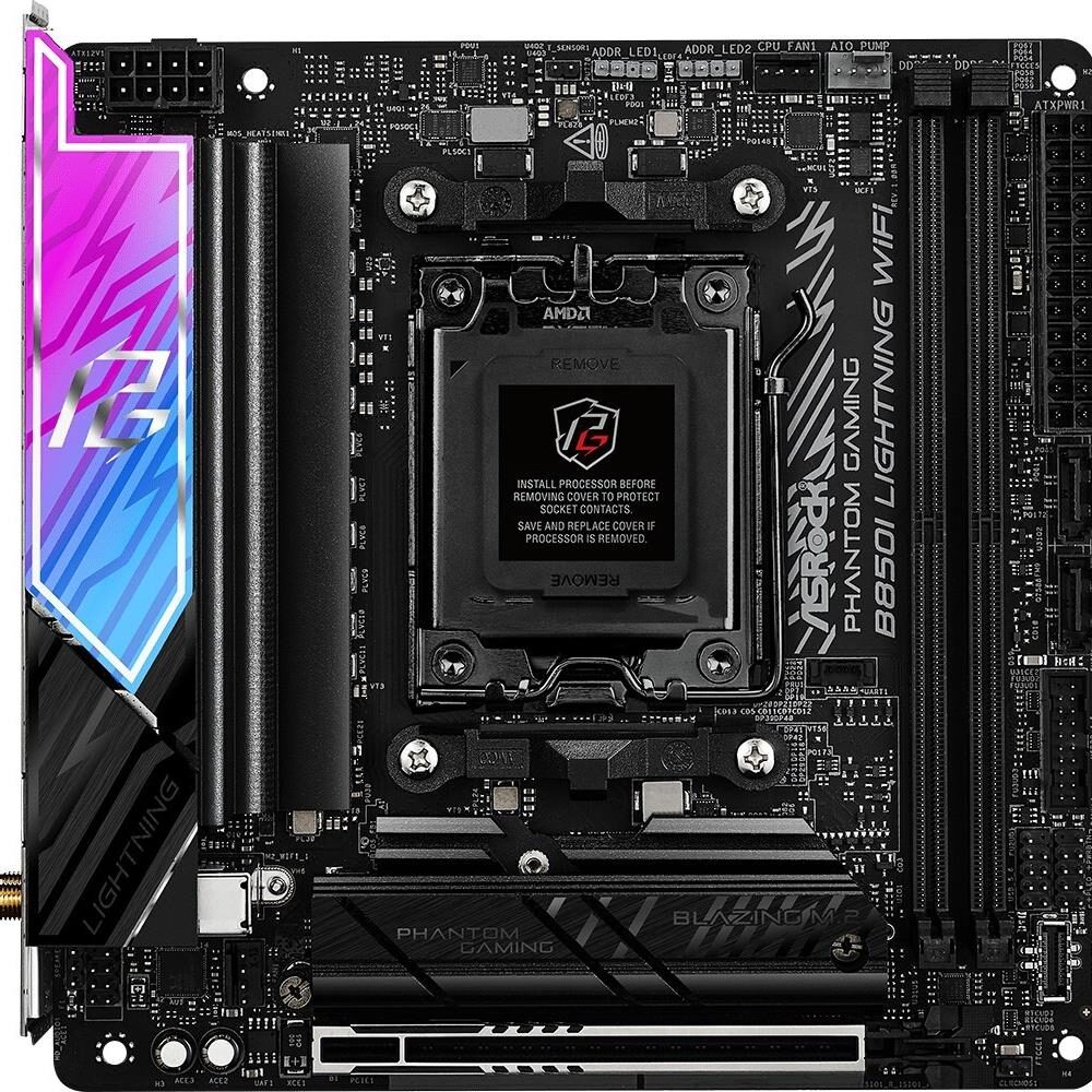 ASRock B850I Lightning WiFi DDR5 AM5 retail - AMD Sockel AM5 (Ryzen Zen4) (90-MXBQR-A0UAYZ)