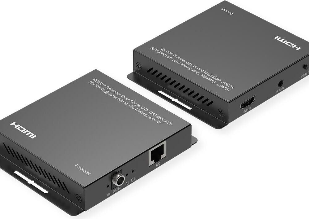 ROLINE HDMI-Verlängerung via IP 4K30Hz 120m mit IR - Digital/Display/Video (14.01.3642)