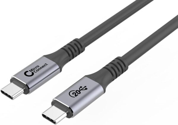 MicroConnect Premium USB-C 3.2 Gen 2x2 cable 100W 20Gbps 8m - Kabel - Digital/Daten (MC-USBCC8)