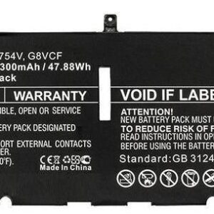 CoreParts Laptop Battery 48Wh Li-Pol 7.6V 6300mAh Black G8VCF - Batterie - 6.300 mAh (G8VCF-CP)