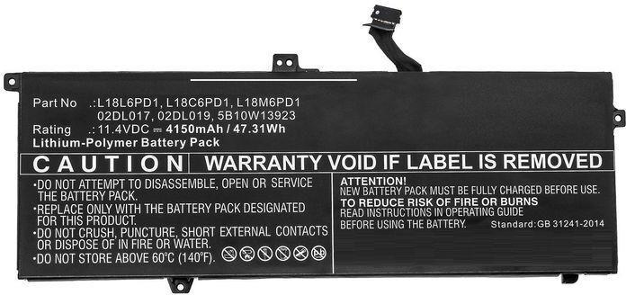 CoreParts Laptop Battery 44.5Wh Li-Pol 11.4V 3900mAh Black 02DL017 - Batterie - 3.900 mAh (02DL017-CP)
