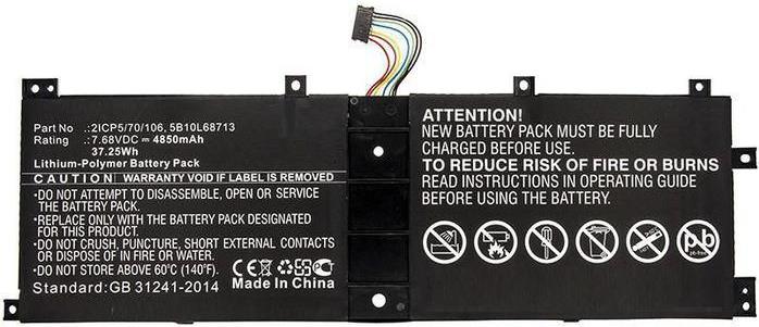 CoreParts Laptop Battery 37WH Li-Pol 7.68V 4.85Ah 5B10L68713 for - Batterie - 4.850 mAh (5B10L68713-CP)