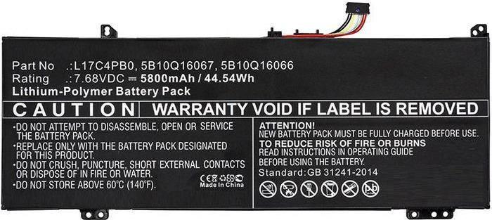 CoreParts Laptop Battery 45Wh Li-ion 7.68V 5800mAh Black - Batterie - 5.800 mAh (5B10Q16066-CP)