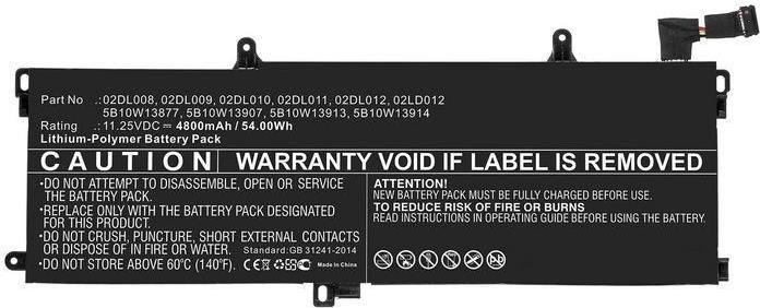 CoreParts Laptop Battery 50Wh Li-Pol 11.55V 4350mAh Black - Batterie - 4.350 mAh (5B10W51831-CP)