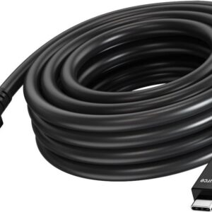 Vision - USB-Kabel - 24 pin USB-C (M) zu 24 pin USB-C (M) - USB 3,2 Gen 1 / DisplayPort 2,1 - 3 A - 10,0m - Active Optical Cable (AOC), USB Power Delivery (60W), Support von 4K 60 Hz - Schwarz (TC 10MUSBC/BL)