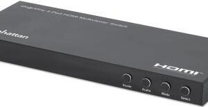 Manhattan 4K 30Hz 4-Port HDMI Multiviewer Switch - Switch - 4-Port (208406)