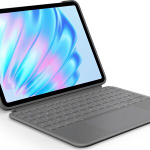 Logitech Combo Touch - Tastatur und Foliohülle - mit Trackpad - hintergrundbeleuchtet - Apple Smart connector - QWERTZ - Schweiz - Oxford Gray - für Apple 11-inch iPad Air M2 Wi-Fi, M2 Wi-Fi + Cellular, M3 Wi-Fi, M3 Wi-Fi + Cellular (920-012630)