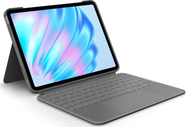 Logitech Combo Touch - Tastatur und Foliohülle - mit Trackpad - hintergrundbeleuchtet - Apple Smart connector - QWERTZ - Schweiz - Oxford Gray - für Apple 11-inch iPad Air M2 Wi-Fi, M2 Wi-Fi + Cellular, M3 Wi-Fi, M3 Wi-Fi + Cellular (920-012630)