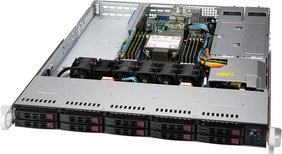 Supermicro SuperServer SYS-110P-WTR Intel® C216 LGA 4189 Rack (1U) Schwarz (SYS-110P-WTR-EU)