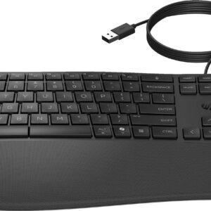 HP 485 Comfort Wired Keyboard - Volle Größe (100%) - Kabelgebunden - USB - Membran Key Switch - Schwarz (8T6M2AA#ABD)