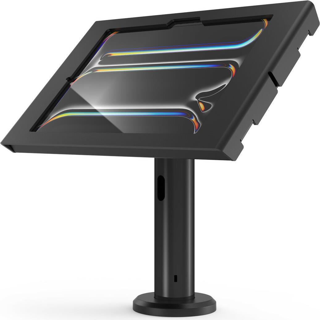 Compulocks iPad Pro M4 11" (2024), Apex Enclosure Tilting Stand 8" - Befestigungskit (Gehäuse, Aufstellung) - freiliegende Front-/Rückkamera und Sensoren - für Tablett - verriegelbar - Metall - Schwarz - Bildschirmgröße: 27,9 cm (11") - für Apple 11-inch iPad Pro M4 Wi-Fi, M4 Wi-Fi + Cellular (TCDP0111PAPX4B)