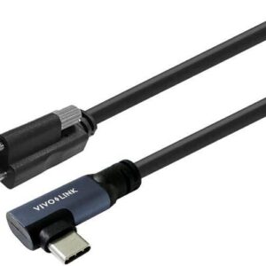 VivoLink USB-C to Angled Cable with lock screw 4m Supports - Kabel - Digital/Daten (PROUSBCMMS4A)