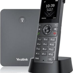 Yealink W73P - Schnurloses VoIP-Telefon mit Rufnummernanzeige - DECT - dreiweg Anruffunktion - SIP, SIP v2, RTCP-XR, VQ-RTCPXR - Classic Gray, Space-grau (W73P)