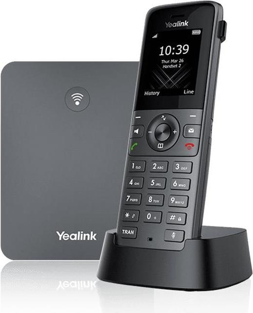 Yealink W73P - Schnurloses VoIP-Telefon mit Rufnummernanzeige - DECT - dreiweg Anruffunktion - SIP, SIP v2, RTCP-XR, VQ-RTCPXR - Classic Gray, Space-grau (W73P)