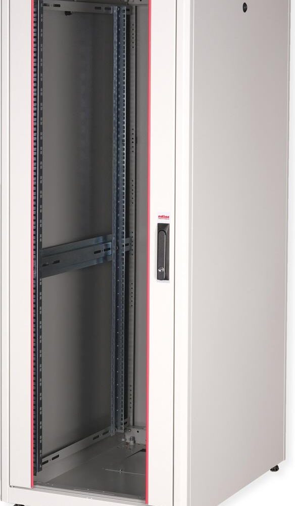 Roline Basic - Schrank Netzwerkschrank - glass door, 600x800 WxD - RAL 7035, Hellgrau - 32U - 48.3 cm (19") (26.21.0038)