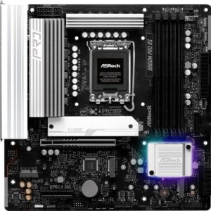 ASRock B860M Pro RS - Motherboard - micro ATX - LGA1851-Sockel - B860 Chipsatz - USB-C 3.2 Gen 2x2, USB-C 3.2 Gen2, USB 3.2 Gen 2, USB 3.2 Gen 1 - 2.5 Gigabit LAN, Bluetooth - Onboard-Grafik (CPU erforderlich) (90-MXBRP0-A0UAYZ)