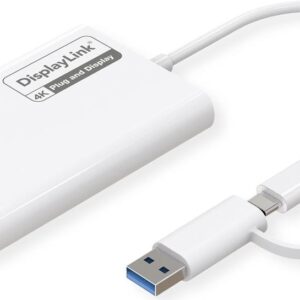ROLINE Display Adapter USB Typ C A - Dual DP 4K60 ST/BU - Adapter - Digital/Daten (12.03.3207)