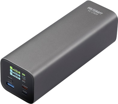 VOLTCRAFT VC-C909 Powerbank 27000 mAh USB PD 3.1 Li-Ion Schwarz-Silber Statusanzeige (VC-16003645)