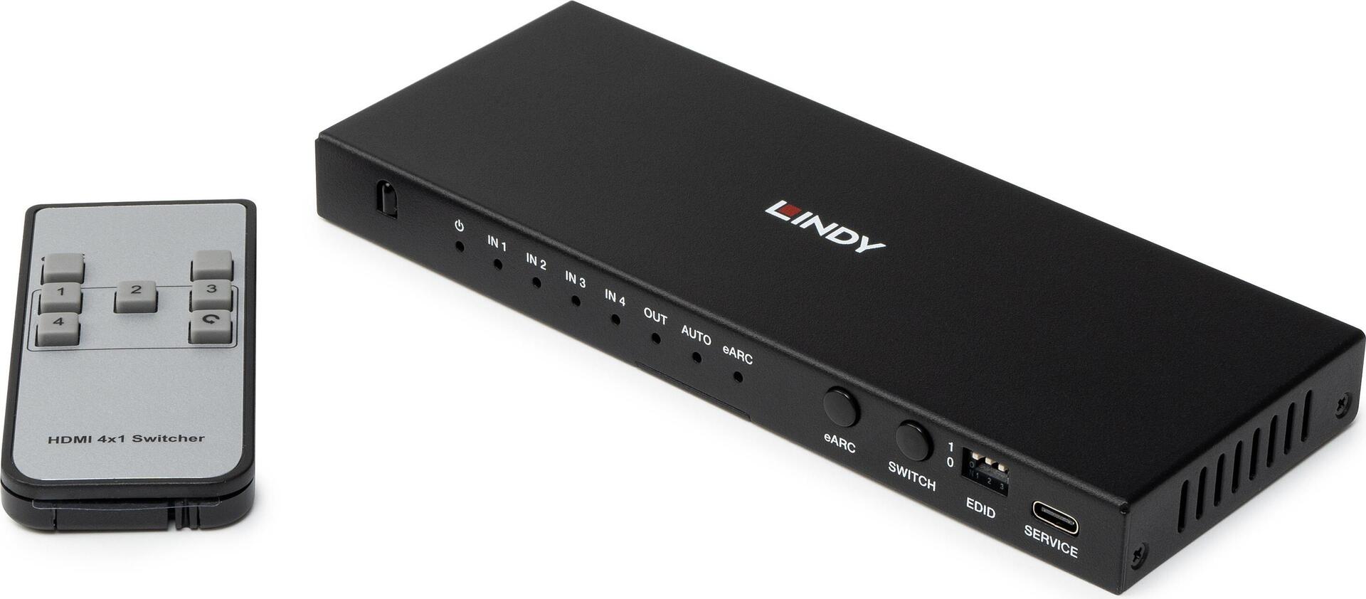 Lindy 4 Port HDMI 8K60 Switch mit eARC (38386)