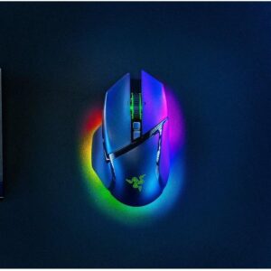 Razer Basilisk V3 pro 35K - Maus - ergonomisch - Für Rechtshänder - optisch - 11 Tasten - kabellos, kabelgebunden - Bluetooth, USB-C, 2,4 GHz - kabelloser Empfänger (USB) - Schwarz (RZ01-05240100-R3G1)