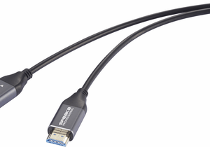 SpeaKa Professional HDMI Glasfaser Anschlusskabel HDMI-A Stecker Stecker 100 m Schwarz (SP-12842688)