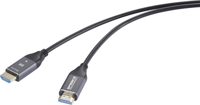SpeaKa Professional HDMI Glasfaser Anschlusskabel HDMI-A Stecker Stecker 100 m Schwarz (SP-12842688)