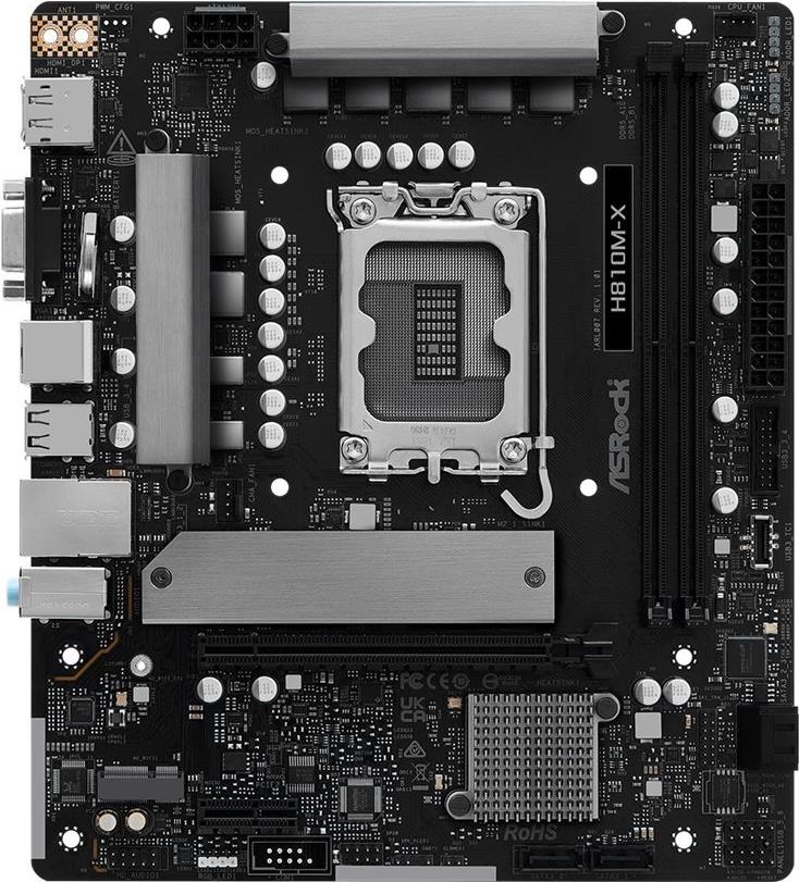 ASRock MB Intel 1851 H810M-X - ATX - USB 3.2 (90-MXBS4-A0UAYZ)