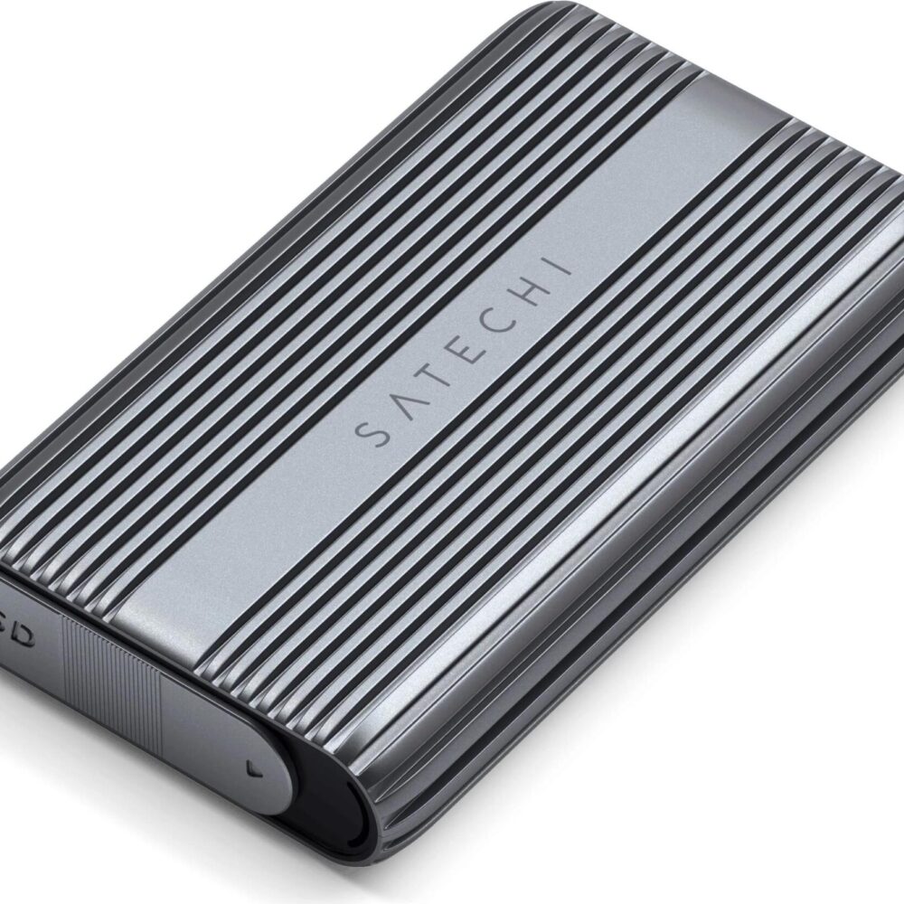 Satechi USB4 NVMe SSD Pro - SSD-Gehäuse - M.2 - 40 Gbit/s - USB Anschluss - Grau - Transparent (ST-EU4NPM)