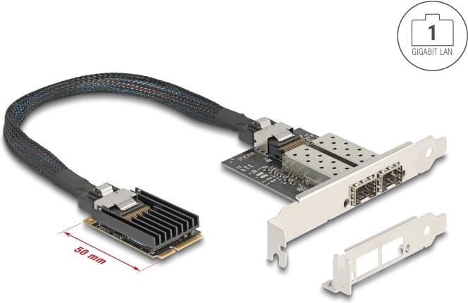 Delock Mini PCIe I/O full size 2 x SFP Gigabit LAN (95281)