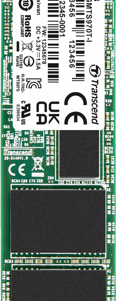 Transcend 512 GB Interne M.2 SATA SSD 2280 TS512GMTS970TI-VS1 (TS512GMTS970TI-VS1)