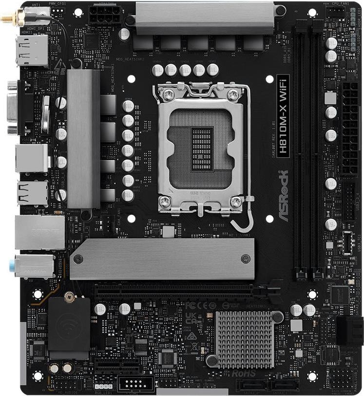 ASRock MB Intel 1851 H810M-X WiFi - ATX - USB 3.2 (90-MXBS6-A0UAYZ)
