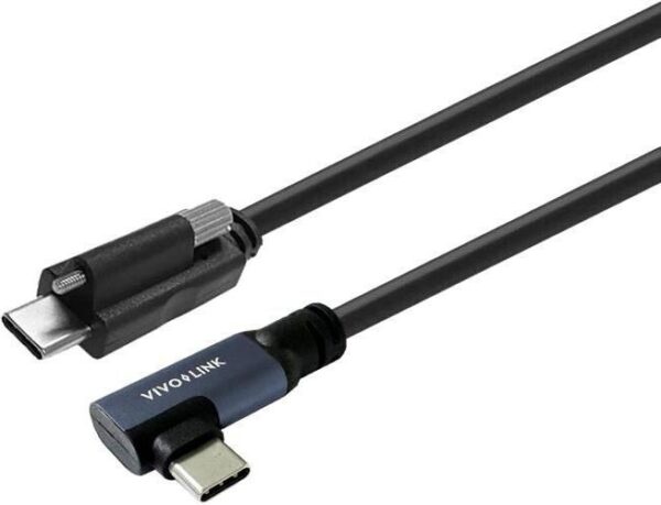 VivoLink USB-C to Angled Cable with lock screw 7.5m Supports - Kabel - Digital/Daten (PROUSBCMMS7.5A)