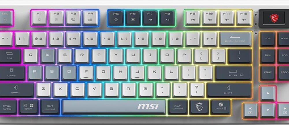 MSI Forge GK600 TKL W Sky DE GAMING Keyboard Black retail (S11-43DEP01-HH9)