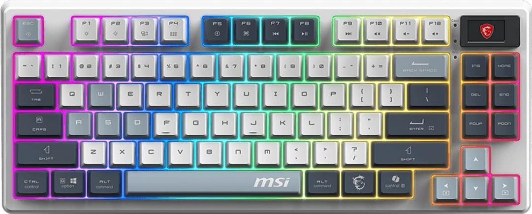 MSI Forge GK600 TKL W Sky DE GAMING Keyboard Black retail (S11-43DEP01-HH9)