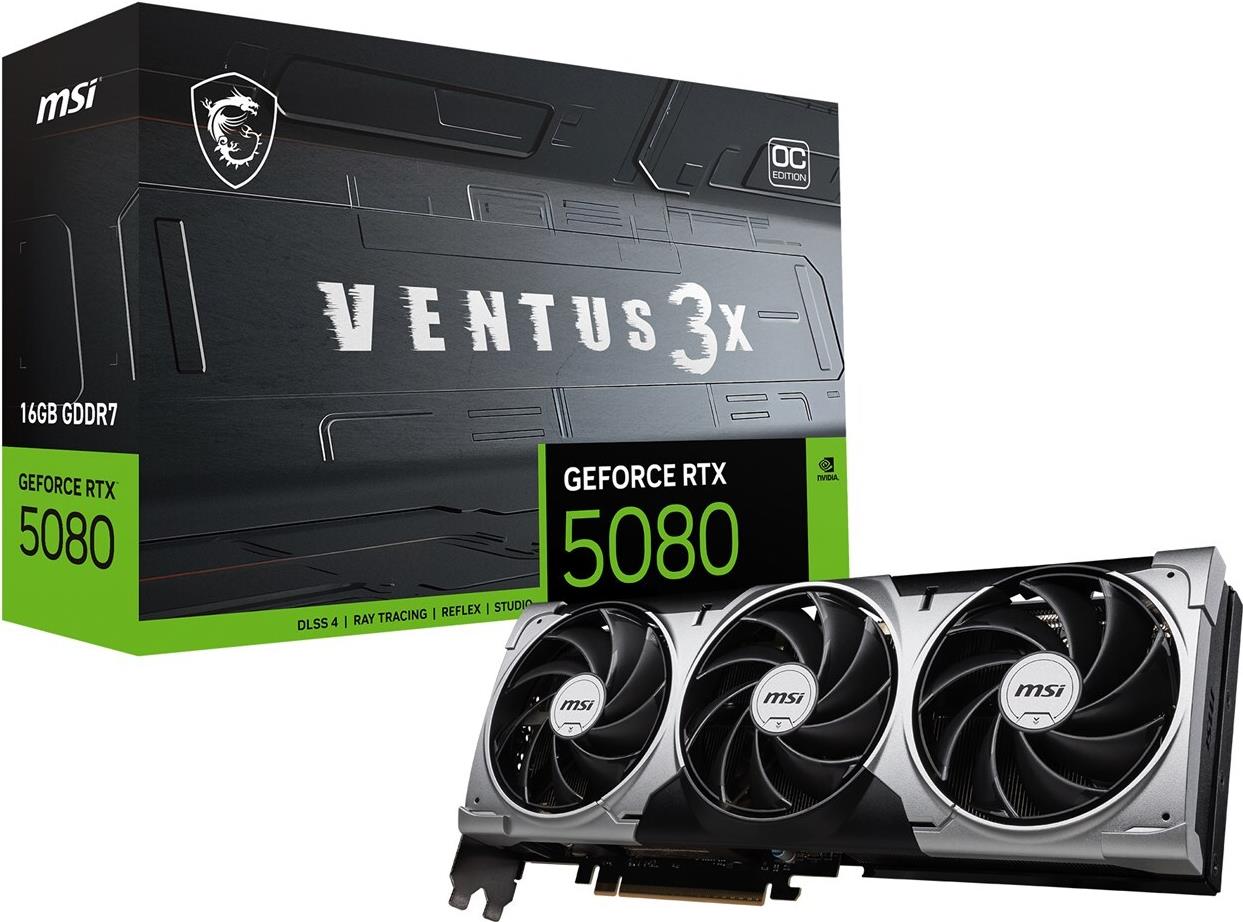 MSI GeForce RTX 5080 16G VENTUS 3X OC - Grafikkarten (V531-095R)