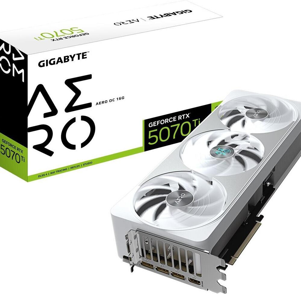 Gigabyte GeForce RTX 5070 Ti AERO OC 16G - Grafikkarten (GV-N507TAERO OC-16GD)