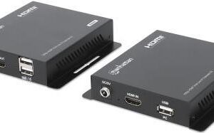 Manhattan 1080p HDMI KVM over IP Extender Set 1 bis zu 120m - Kabel-/Adapterset - Digital/Display/Video (208413)
