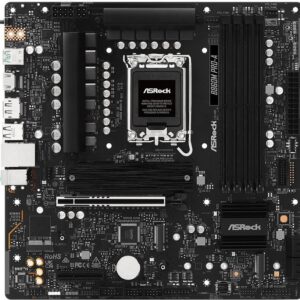 ASRock B860M Pro-A - Motherboard - micro ATX - LGA1851-Sockel - B860 Chipsatz - USB-C 3.2 Gen 2x2, USB-C 3.2 Gen2, USB 3.2 Gen 2, USB 3.2 Gen 1 - 2.5 Gigabit LAN, Bluetooth - Onboard-Grafik (CPU erforderlich) (90-MXBRR0-A0UAYZ)